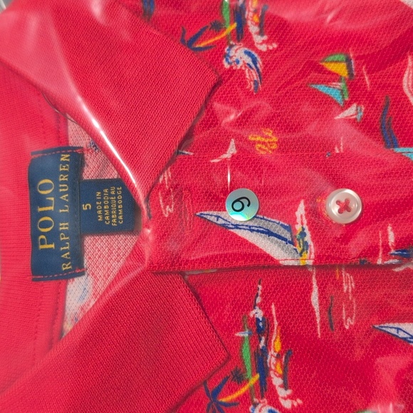 Sailboat Cotton Mesh Polo Shirt size 5. - Picture 8 of 9